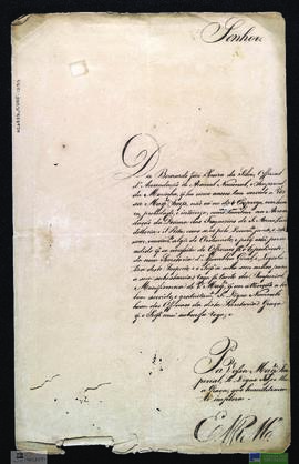 Bernardo José Pereira da Silva, com anexo, à Comissão de Petições em 09.05.1823. (Oficial de Secr...