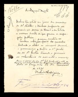 Declaração de voto do constituinte Uchôa Rodrigues ao Projeto de Constituição, a favor das emenda...